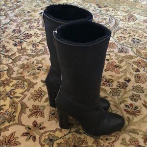 Barbara Bui Leather Boot Fur Lined